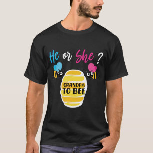 Hij of zij opa bij de bijen, grappige sekse onthul t-shirt