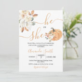 Hij of zij Oranje pompoenen Kaart (Staand voorkant)