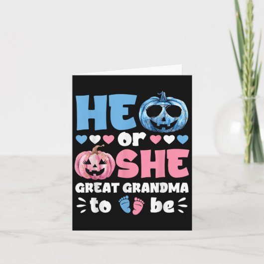 Hij of zij overgrootmoeder te zijn Baby gender ope Kaart (Voorkant)
