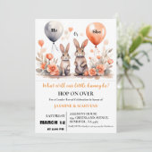 Hij of Zij paashaas ballonnen geslacht onthullen Kaart (Staand voorkant)