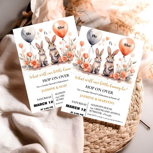 Hij of Zij paashaas ballonnen geslacht onthullen Kaart