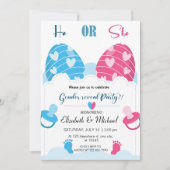 Hij of zij Pasen Geslacht Onthullen uitnodigingen (Voorkant)