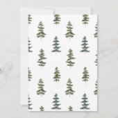 Hij of zij Pine Trees Winter Geslacht onthullen Kaart (Achterkant)