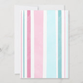 Hij of Zij Pink and Blue Gender Reveal Kaart (Achterkant)