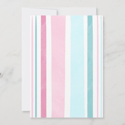 Hij of Zij Pink and Blue Gender Reveal Kaart (Achterkant)