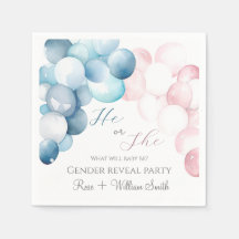 Hij of Zij Pink & Blue Waterverf Gender Reveal