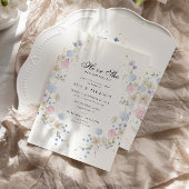 Hij of zij Pink & Blue Wildflower Genderonthulling Kaart