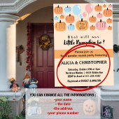 Hij of zij pompoen Halloween Geslacht onthullen Kaart