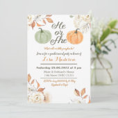 Hij of Zij Pompoen herfst geslacht onthulling uitn Kaart (Staand voorkant)