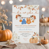 Hij of zij pompt babykleding geslachtsonthulling kaart