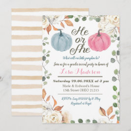 Hij of zij Pumpkin herfst Geslacht Onthulling Uitn Kaart