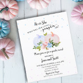 Hij of zij roze blauw pompoen