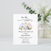 Hij of zij roze blauw pompoen (Staand voorkant)