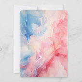 Hij of zij Roze Blauwe Ballonnen Geslacht Onthulle Kaart (Achterkant)