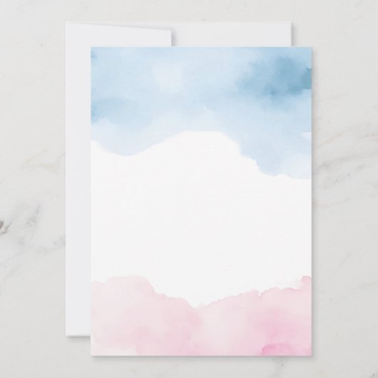 Hij of zij Safari Lion met Bow Baby Gender Reveal Kaart (Achterkant)