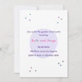 Hij of zij Sneakers Pink Blue Balloon Gender Revea Kaart (Achterkant)