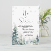 Hij of zij Sneeuwvlokken Winter Geslacht onthullen Kaart (Staand voorkant)
