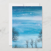 Hij of zij Snowflake Winter Wonderland Baby shower Kaart (Achterkant)