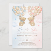 Hij of zij Teddy Bear Geslacht Onthullen Kaart (Voorkant)