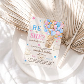 Hij of zij Teddy Beer Hete Luchtballon Geslacht On Kaart