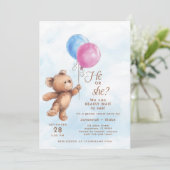 Hij of zij wacht nauwelijks op de geslachtsonthull kaart (Staand voorkant)