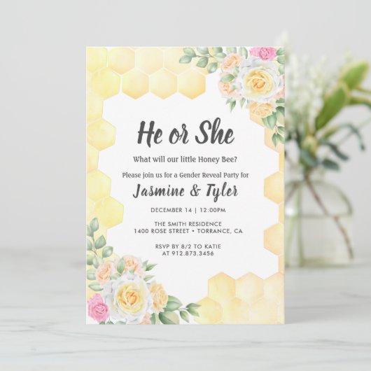 Hij of zij wat Baby zal zijn Geslacht onthullen Kaart (Staand voorkant)