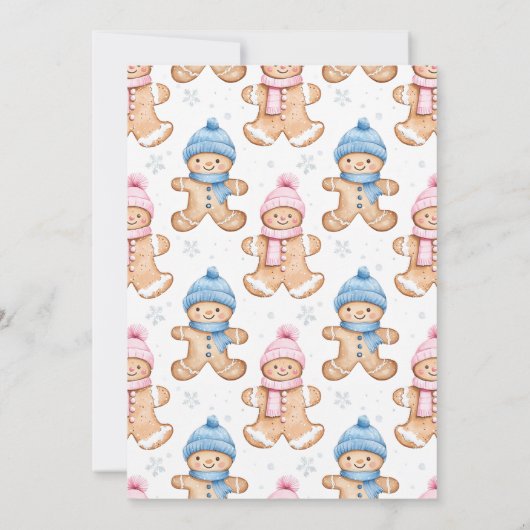 Hij of zij wat bakt peperkoek geslacht onthullen kaart (Achterkant)