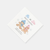 Hij of zij wat bakt peperkoek geslacht onthullen servet (Hoek)