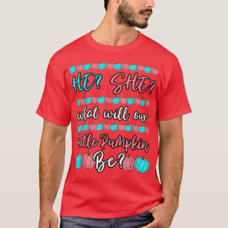 Hij of zij wat onze kleine pompoen zullen zijn t-shirt