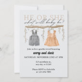 Hij of zij, wat zal baby zijn Boho Gender Kaart (Voorkant)