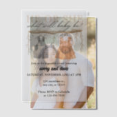 Hij of zij, wat zal baby zijn | Boho Vellum Uitnodigingen (Offset (Koppel))