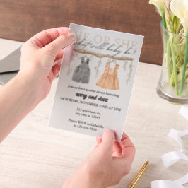 Hij of zij, wat zal baby zijn | Boho Vellum Uitnodigingen
