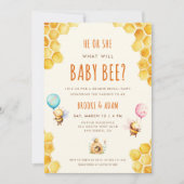 Hij of zij wat zal Baby zijn Gender Reveal Party Kaart (Voorkant)