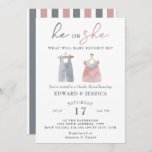 Hij of zij wat zal Baby zijn Waterverf Boho Modern