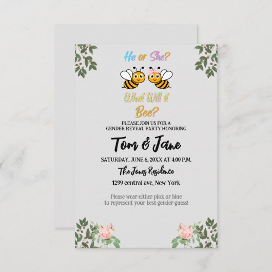 Hij of zij wat zal het worden? (Voorkant / Achterkant)