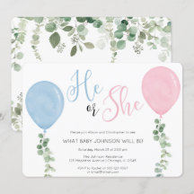 Hij of zij Waterverf Ballonsekse onthult feest