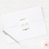 Hij of zij Waterverf Bloemen Geslacht Onthullen St Ronde Sticker (Envelop)