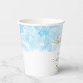 Hij of zij Waterverf Gold Glitter Gender onthullin Papieren Bekers (Voorkant)