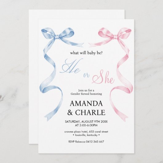 Hij of zij weet wat gender is kaart (Voorkant / Achterkant)