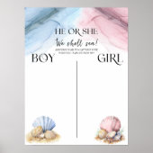 Hij of Zij Wij Schelp Geslacht Onthulling Stemmen Poster (Voorkant)