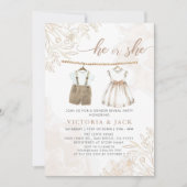 Hij of zij Wildflower Baby kleding Geslacht onthul Kaart (Voorkant)