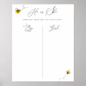 Hij of zij wordt Baby shower Gendergaming Poster (Voorkant)