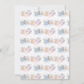 Hij of zij zal Baby shower zijn van wat Baby zal z Kaart (Achterkant)