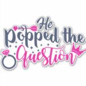 Hij pakte de vraag sticker (Voorkant)