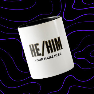 Hij personaliseerde hem tweekleurige koffiemok