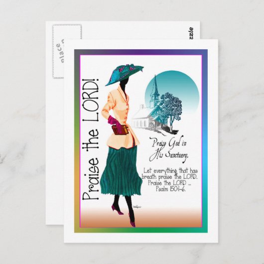 Hij prees de Heer Briefkaart (Voorkant / Achterkant)