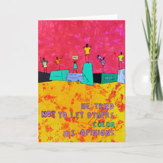 Hij probeerde om anderen niet te laten zijn kaart