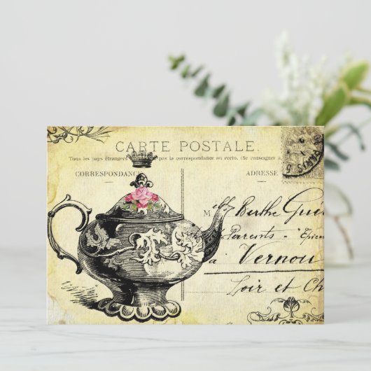 Hij QUeeN's TeA PaRTy Kaart (Staand voorkant)