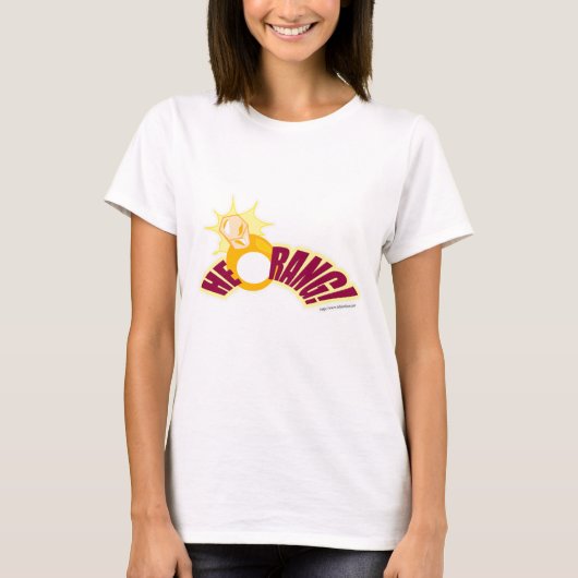 Hij Rang Fun Verloving Bride Slogan T-shirt (Voorkant)