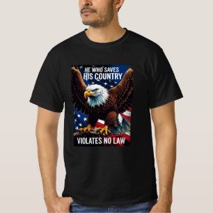 Hij redt de vaderlandswet en patriottische MAGA-ku T-shirt
